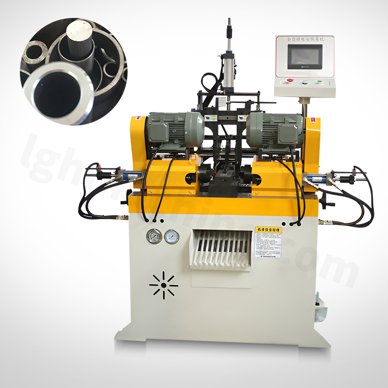 Short material double head chamfering machine