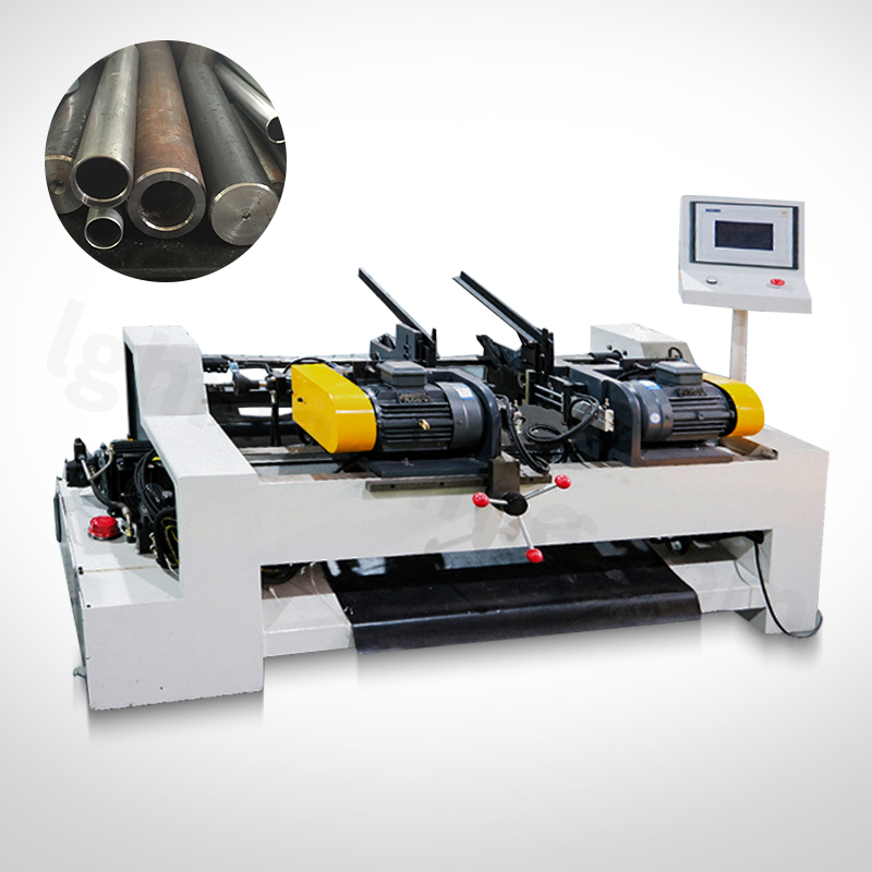 Long material double head chamfering machine